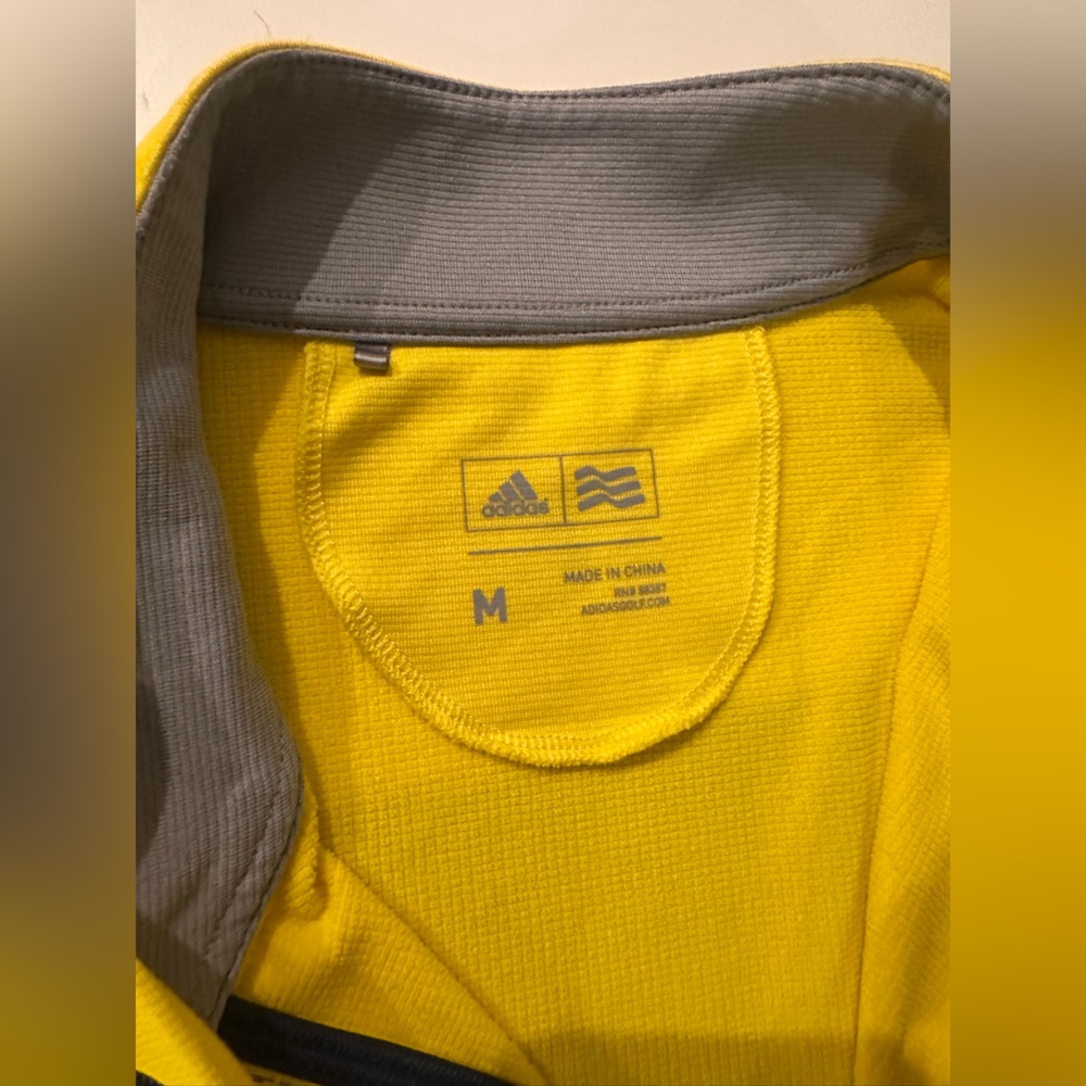 Adidas Yellow and Blue Quarter-Zip Top - Picture 3 of 9